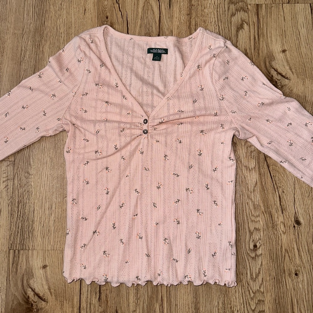 Floral pink shirt